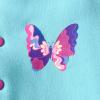 imageDXTON Girls Baseball Bomber Jacket ZipButton Sweatshirt Fall Winter Outwear Coat for Kids Toddler 312 YearsBlue Butterfly