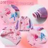 imageDXTON Girls Baseball Bomber Jacket ZipButton Sweatshirt Fall Winter Outwear Coat for Kids Toddler 312 YearsSw2101pink