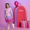 imageDXTON Girls Baseball Bomber Jacket ZipButton Sweatshirt Fall Winter Outwear Coat for Kids Toddler 312 YearsSw2101pink
