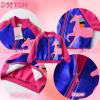 imageDXTON Girls Baseball Bomber Jacket ZipButton Sweatshirt Fall Winter Outwear Coat for Kids Toddler 312 YearsSw2201hot Pink
