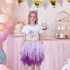 imageDXTON Girls Rainbow Flower Tulle Skirt Toddler Tutu Girls ClothesSk0222purple