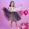 imageDXTON Girls Toddler Tutu Dresses Winter Long Sleeve Tulle for Party Casual Outfits 212TBrown