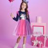 imageDXTON Girls Toddler Tutu Dresses Winter Long Sleeve Tulle for Party Casual Outfits 212TMulticoloured