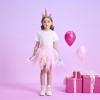 imageDXTON Girls Tutu Skirt for Toddler Baby Party Casual Multicoloured Tulle Outfits for 310 YearsPink