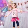 imageDXTON Kid Girls Leggings with Skirt Toddler Girl Printed Tutu Skirt Pant Birthday Party 312 YearsFs107
