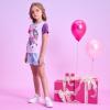 imageDXTON Toddler Girls Rainbow TShirts Summer Short Sleeve Graphic Cotton Tees Tops Birthday School for 38 YearsS6301