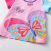 imageDXTON Toddler Girls Rainbow TShirts Summer Short Sleeve Graphic Cotton Tees Tops Birthday School for 38 YearsS6302butterflies