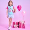 imageDXTON Toddler Girls Rainbow TShirts Summer Short Sleeve Graphic Cotton Tees Tops Birthday School for 38 YearsS6303dance Girl