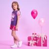 imageDXTON Toddler Girls Rainbow TShirts Summer Short Sleeve Graphic Cotton Tees Tops Birthday School for 38 YearsS6304