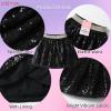 imageDXTON Toddler Girls Sequin Skirt Elastic Rainbow Glitter Sparkle Party Dance Skirts with Lining Little Kids 310 YearsSk269black Sequin