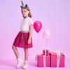 imageDXTON Toddler Girls Sequin Skirt Elastic Rainbow Glitter Sparkle Party Dance Skirts with Lining Little Kids 310 YearsSk270red Sequin