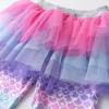 imageDXTON Toddler Girls Tutu Leggings with Skirt Stretchy Ruffle Capri Footless Skirted Pant Birthday Party for Kids 310 YearsPink Purple