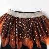 imageDXTON Toddler Girls Tutu Leggings with Skirt Stretchy Ruffle Capri Footless Skirted Pant Birthday Party for Kids 310 YearsPumpkin Orange