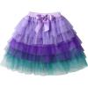 imageDXTON Girls Tutu Skirt for Toddler Baby Party Casual Multicoloured Tulle Outfits for 310 YearsPurple