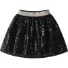 imageDXTON Toddler Girls Sequin Skirt Elastic Rainbow Glitter Sparkle Party Dance Skirts with Lining Little Kids 310 YearsSk269black Sequin