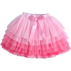 imageDXTON Girls Rainbow Flower Tulle Skirt Toddler Tutu Girls ClothesSk4598purple