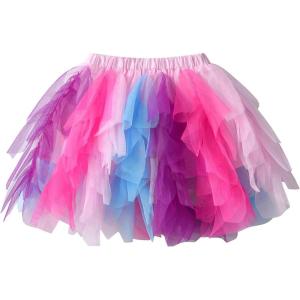 imageDXTON Girls Tutu Skirt for Toddler Baby Party Casual Multicoloured Tulle Outfits for 310 YearsBlue