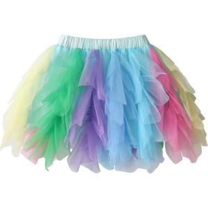 imageDXTON Girls Tutu Skirt for Toddler Baby Party Casual Multicoloured Tulle Outfits for 310 YearsDark Green