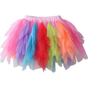 imageDXTON Girls Tutu Skirt for Toddler Baby Party Casual Multicoloured Tulle Outfits for 310 YearsOrange