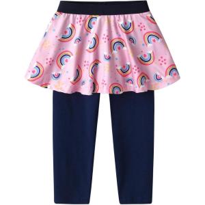 imageDXTON Kid Girls Leggings with Skirt Toddler Girl Printed Tutu Skirt Pant Birthday Party 312 YearsFs102