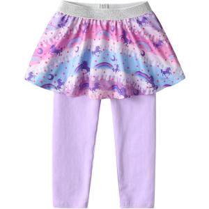 imageDXTON Kid Girls Leggings with Skirt Toddler Girl Printed Tutu Skirt Pant Birthday Party 312 YearsFs104
