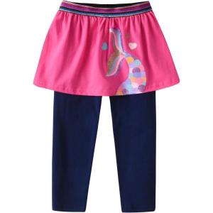 imageDXTON Kid Girls Leggings with Skirt Toddler Girl Printed Tutu Skirt Pant Birthday Party 312 YearsFs107