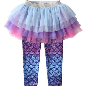imageDXTON Kid Girls Leggings with Skirt Toddler Girl Printed Tutu Skirt Pant Birthday Party 312 YearsFs113