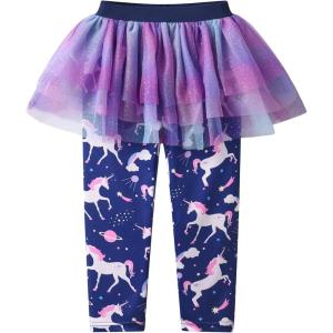 imageDXTON Kid Girls Leggings with Skirt Toddler Girl Printed Tutu Skirt Pant Birthday Party 312 YearsFs114