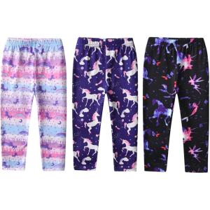 imageDXTON Kids Girls 3Pack Skinny Stretch Athletic Leggings Toddlers Active Running Tights Yoga Pants 312 YearsFzh101