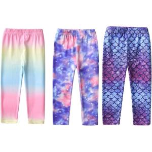 imageDXTON Kids Girls 3Pack Skinny Stretch Athletic Leggings Toddlers Active Running Tights Yoga Pants 312 YearsFzh102