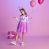 imageDXTON Girls Dresses Tutu for Toddler Long Sleeve Casual Tulle Winter Outfits 312TLight Purple
