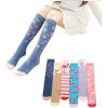 imageDXTON Girls Knee High Socks 6 Pairs Kids Crazy Long Socks 312 years Tall Boot Cute Animal Cotton Fun GiftAssorted Flamingos