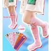 imageDXTON Girls Knee High Socks 6 Pairs Kids Crazy Long Socks 312 years Tall Boot Cute Animal Cotton Fun GiftCowLionDogBunnyCatFox