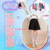 imageDXTON Girls Knee High Socks 6 Pairs Kids Crazy Long Socks 312 years Tall Boot Cute Animal Cotton Fun GiftCute Animal