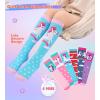 imageDXTON Girls Knee High Socks 6 Pairs Kids Crazy Long Socks 312 years Tall Boot Cute Animal Cotton Fun GiftNavyRedPurpleBluePinkPink