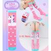 imageDXTON Girls Knee High Socks 6 Pairs Kids Crazy Long Socks 312 years Tall Boot Cute Animal Cotton Fun GiftNavyRedPurpleBluePinkPink