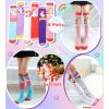imageDXTON Girls Knee High Socks 6 Pairs Kids Crazy Long Socks 312 years Tall Boot Cute Animal Cotton Fun GiftRedBlueNavyPurplePinkWhite