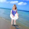 imageDXTON Girls One Piece Swimsuit Kids Mermaid Quick Dry Bathing Suits Swimwear for Beach Pool 310 YearsSm030blue