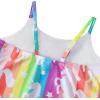 imageDXTON Girls One Piece Swimsuit Kids Mermaid Quick Dry Bathing Suits Swimwear for Beach Pool 310 YearsSm032rainbow
