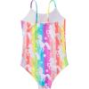 imageDXTON Girls One Piece Swimsuit Kids Mermaid Quick Dry Bathing Suits Swimwear for Beach Pool 310 YearsSm032rainbow