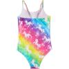 imageDXTON Girls One Piece Swimsuit Kids Mermaid Quick Dry Bathing Suits Swimwear for Beach Pool 310 YearsSm034rainbow