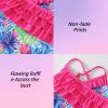 imageDXTON Girls One Piece Swimsuit Kids Mermaid Quick Dry Bathing Suits Swimwear for Beach Pool 310 YearsSm041flowers