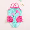 imageDXTON Girls One Piece Swimsuit Kids Mermaid Quick Dry Bathing Suits Swimwear for Beach Pool 310 YearsSm051flamingos