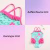 imageDXTON Girls One Piece Swimsuit Kids Mermaid Quick Dry Bathing Suits Swimwear for Beach Pool 310 YearsSm051flamingos