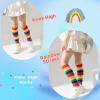 imageDXTON Girls Rainbow Knee High Socks Kids Crazy Cotton Long Socks 312 years Novelty Dancing Fun GiftAssorted Mermaid