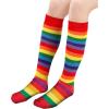 imageDXTON Girls Rainbow Knee High Socks Kids Crazy Cotton Long Socks 312 years Novelty Dancing Fun GiftAssorted Mermaid