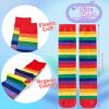 imageDXTON Girls Rainbow Knee High Socks Kids Crazy Cotton Long Socks 312 years Novelty Dancing Fun GiftAssorted Mermaid