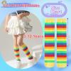 imageDXTON Girls Rainbow Knee High Socks Kids Crazy Cotton Long Socks 312 years Novelty Dancing Fun GiftCute Animal