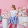 imageDXTON Girls Skirt Tutu for Toddler Party Multicoloured Tulle Outfits for 310 YearsBlue
