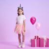 imageDXTON Girls Skirt Tutu for Toddler Party Multicoloured Tulle Outfits for 310 YearsPink